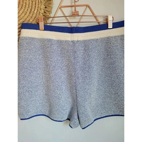 Anthropologie, New, Maeve Posey Cobalt Stripe Sweater Knit Shorts, Size XL - Picture 7 of 11